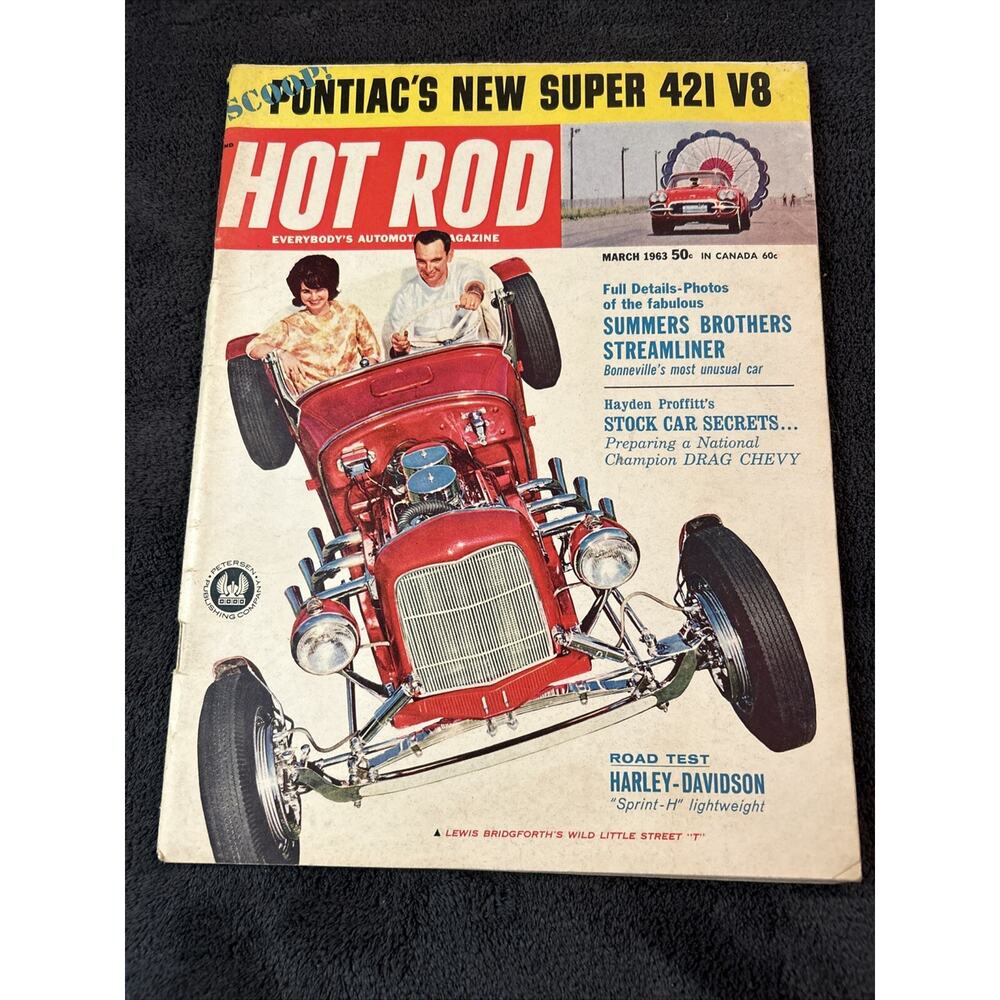 Hot Rod Magazine Mar 1963 Vintage Custom Racing Kustom Kulture Street Roadster